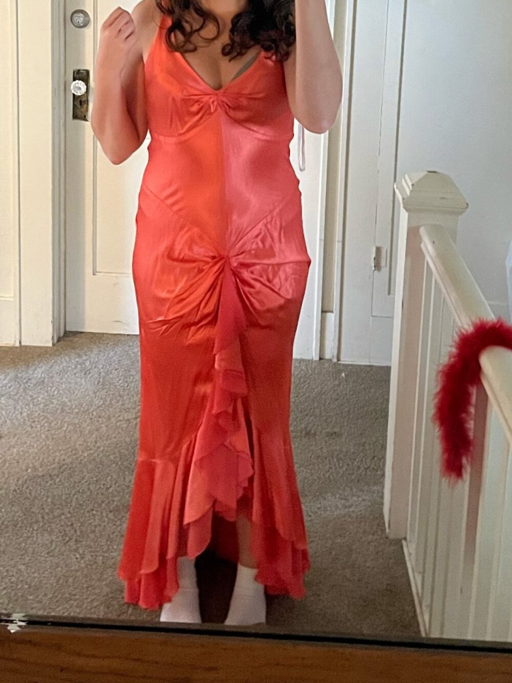 Urban Girl Nights Vintage Coral Prom Dress | 80s Inspired | Size S/M